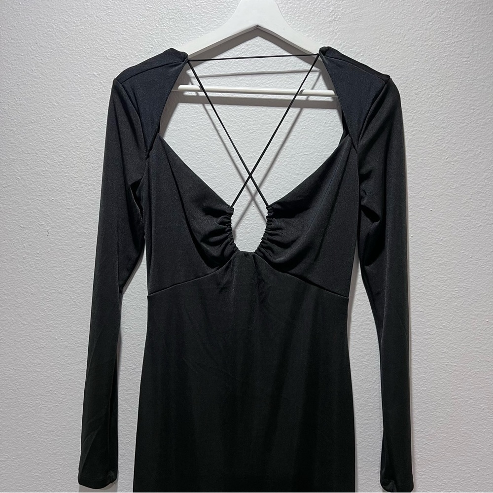 Jason Wu Long Sleeve Front Criss-Cross Dress - Picture 3 of 6